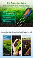 YATUN Capteur de température et d'humidité du sol Capteur de sol intelligent EC PH NPK