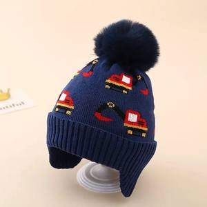 Ensemble <span class=keywords><strong>bonnet</strong></span> et écharpe d'hiver unisexe pour bébé et tout-petit, tricoté, doublé polaire, avec <span class=keywords><strong>pompon</strong></span>, oreilles de dinosaure, cache-oreilles et cache-cou, modèle courant - Product Image 6