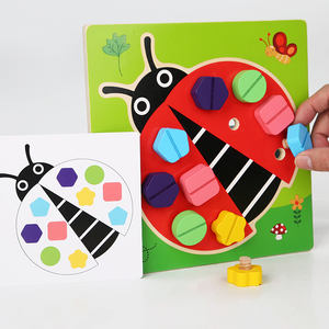 Movimento <span class=keywords><strong>scarabeo</strong></span> per bambini pensiero logico <span class=keywords><strong>gioco</strong></span> <span class=keywords><strong>da</strong></span> tavolo educativo coccinella in legno labirinto a piedi giocattoli - Product Image 3