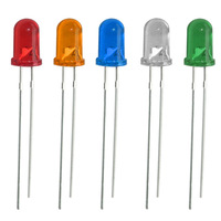 Diodes électroluminescentes LED 4 mm à haute luminosité, à insertion droite, à longs pieds, jaunes, bleues, vertes, orange, violettes, roses