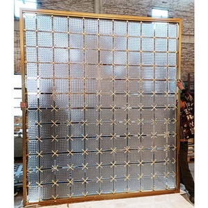 Thiết kế hiện đại thép không gỉ kim loại màn hình gấp khách sạn trang trí phòng <span class=keywords><strong>Divider</strong></span> tầng để Trần Ngăn phòng - Product Image 6