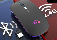Accessoires informatiques Ordinateur portable de bureau chargeant la souris de jeu lumineuse Free Wolf X15 Mute Wireless Mouse