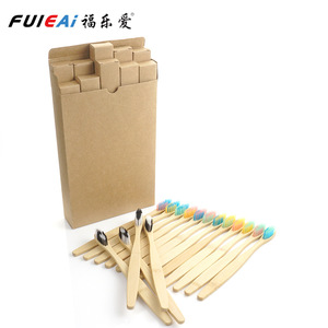Fuleai Bamboo Toothbrush Soft Bristle Biodegradable Adult Manual Toothbrush 10 Pack Individually Packaged - Product Image 3