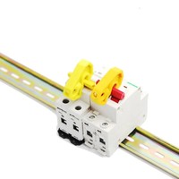 Kit LOTO résistant aux intempéries, dispositif de verrouillage et d'étiquetage pour disjoncteur industriel, serrure de sécurité en plastique pour l'entretien électrique des disjoncteurs (MCB)