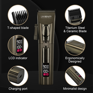 <span class=keywords><strong>Tondeuse</strong></span> électrique sans fil USB professionnelle tondeuses coiffeur toilettage Machine lames en céramique Support anglais Logo personnalisable pour - Product Image 2