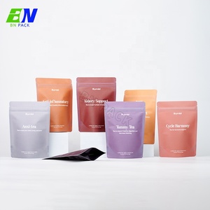 Eco Friendly Ziplock Stand up Tea Food <strong>Packaging</strong> 100% Compostable Biodegradable Kraft Paper Printing Pouch Bags - Product Image 1