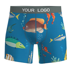 Pantalones Cortos Deportivos de Poliéster Transpirables Casuales de Tiro Medio con Estampado Animal para Hombre, Logotipo Personalizado 2024, Marca de Calidad, Ropa Interior al por Mayor - Product Image 2