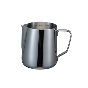 Classica Caraffa in Acciaio Inox per Montare il Latte, per Uso Barista, <span class=keywords><strong>Espresso</strong></span>, Cappuccino, Latte Art e Schiumatura - Product Image 5