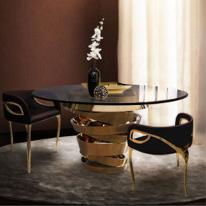 Nueva Silla de comedor <span class=keywords><strong>Chandra</strong></span> Art Gold Silla de comedor Light Luxury High-End Designer Respaldo Silla Personalización - Product Image 4