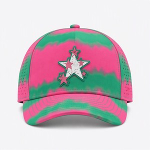 Wholesale T&L Custom Logo <b>Waterproof</b> 5-Panel Sports <b>Cap</b> with Tie-Dye Camouflage Pattern for Unisex Adults-Performance Use - Product Image 2