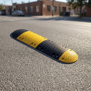 Ralentisseurs en caoutchouc massif jaune et noir <span class=keywords><strong>de</strong></span> 20 kg, directement <span class=keywords><strong>de</strong></span> l'usine, avec une vitesse <span class=keywords><strong>de</strong></span> 10-15 mph pour une sécurité routière haute visibilité - Product Image 6