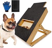 Planche à gratter pour chiens et chats en bambou, réglable en hauteur, 3 angles et s'étendant à plat, jouet pour l'entretien des ongles