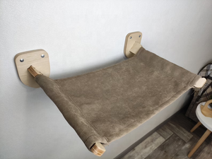 2022 Neues Design Katzen hängematte Haustier Wand möbel Holz Katzen bett Katzen regale Bett - Product Image 5