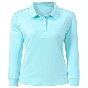 Hot Sale <b>Women's</b> Long Sleeve Classic <b>Polo</b> <b>Shirt</b> Breathable Polyester Cotton Blend Quick Dry Feature Solid Casual <b>Golf</b> Sportswear - Product Image 1