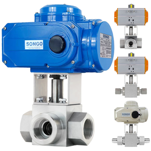 แอคชูเอเตอร์สแตนเลสฟอร์จ 316 ขนาด DN32 แรงดันไฟฟ้า 110V AC รองรับแรงดันสูง 5000 PSI วาล์วบอลอิเล็กทรอนิกส์แบบ 3 ทาง รุ่น EQ28 ควบคุมด้วยมอเตอร์ - Product Image 5