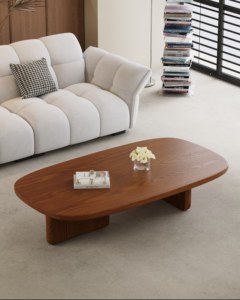 Mesa de Centro Clásica de Madera Maciza para el Hogar, Mesa de Centro de Madera para Apartamento - Product Image 3