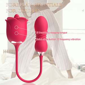 En İyi Fiyat Gül Vibratör 12 Frekanslı Yalayıcı Titreşimli Sıvı Silikon Yetişkin Seks Oyuncakları Kadınlar için G Noktası Yapay Penis Vibratör - Product Image 3