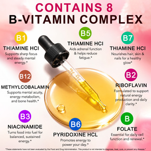 Compléments alimentaires liquides oraux Lenm à la saveur de baies, sans sucre, végétaliens, 20000 mcg de complexe de vitamine <span class=keywords><strong>B</strong></span>, avec vitamine B12, B2, <span class=keywords><strong>B6</strong></span> - Product Image 2