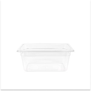 GN Container 1/3 100MM Clear Without Lid Professional <b>Plastic</b> GN Pan Dishwasher Safe For Buffet Service - Product Image 2