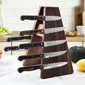 Portacuchillos magnético de madera de acacia, estante de almacenamiento de doble cara para la organización de cuchillos de cocina - Product Image 5