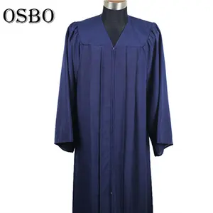 School Graduation Gown 2021 Wholesale Adult Navy Blue Graduation Cap Gown Stole For School