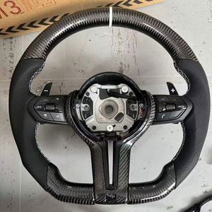 Volante de Coche de Fibra de Carbono Real y Cuero Sintético, Listo para Usar, para <span class=keywords><strong>BMW</strong></span> F01 F30 F10 F11 F20 F21 F25 F31 F34 F32 F33 F36 - Product Image 2