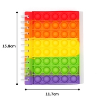 Nouveau carnet à spirale en silicone anti-stress, format A6, avec motif souris, design mignon, durable, idéal comme cadeau