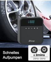 Compresseur d'air numérique pour pneus de voiture avec affichage, arrêt automatique, lumière LED, prise allume-cigare, moniteur de pression des pneus en ABS