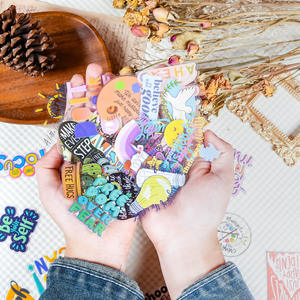 50 Stück Neue Frische Cartoon Inspirierende Zitate Transparente <span class=keywords><strong>PET</strong></span> Gestanzte Aufkleber für Planer und Tagebücher - Product Image 5