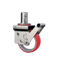 SYSanjang 200mm industriel Polyamide gris TPU rouge roulette échafaudage roulette roue pour la construction d'échafaudage