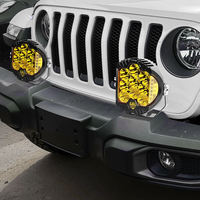 Luces de Trabajo LED Todoterreno JHS, Luces Auxiliares Antiniebla Ámbar, Pods de Luz Redondos de 5/7/9 Pulgadas, Iluminación de 3 Lados para Camioneta, Jeep, SUV 4x4