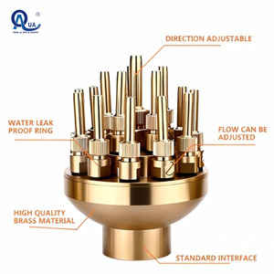 Vente directe d'usine de buses de fontaine à plusieurs niveaux en laiton durables, buses de fontaine à motifs d'eau multicouches pour piscine de jardin - Product Image 3