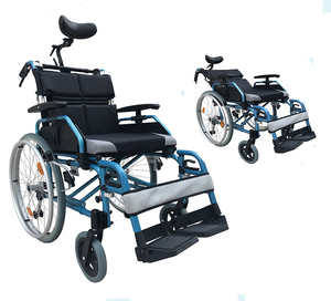 כיסא גלגלים ידני מתקפל אלומיניום עם תיקון, עיצוב חדש לבתי חולים משאית הטיה סטנדרטית - Product Image 6