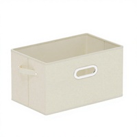Boîte de rangement pour épices, ouverte, avec poignées, fermoir métallique, organisateur de condiments rectangulaire beige pour armoire de cuisine, garde-manger