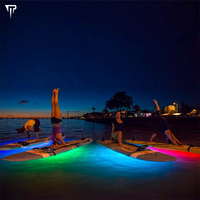 JTRDA Lumières LED pour paddle board, kayak, glisse nocturne, étanche, tube fluorescent coloré, télécommande, portable, SUP gonflable