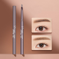 Crayon à sourcils gris 2 en 1 avec brosse, vente en gros directe d'usine, meilleur prix, stylo à sourcils