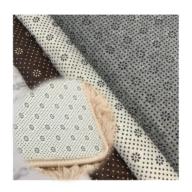 Mattress & Carpet Backing Non-Slip Breathable Felt Fabric 1-5mm Needle-Punched Polyester with PVC Dots