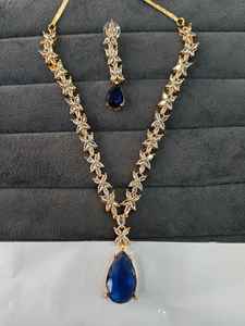 Conjunto de aretes de collar de fiesta exquisito de lujo Joyas rojas con circón Chapado en oro Oro amarillo Elegante de moda - Product Image 2