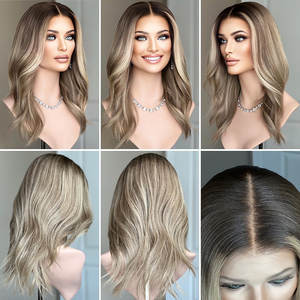 Perruque en dentelle frontale de luxe HD avec cuir chevelu réaliste, cheveux européens double trame de qualité supérieure, couleur brun, <span class=keywords><strong>blonde</strong></span>, balayage, pour femmes - Product Image 2