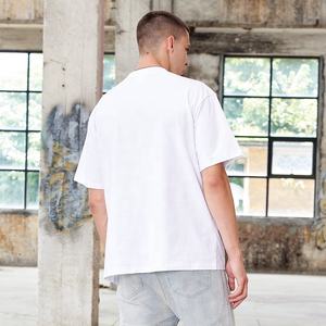 เสื้อยืดคอกลมสำหรับผู้ชายผ้าถักสำหรับออกกำลังกายผ้าคอตตอนแห้งเร็วพิมพ์ลายแขนสั้นสำหรับ100% งานตามสั่ง - Product Image 3