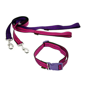 Collier de chien de sangle réfléchissante en nylon de sécurité durable fabriqué par Taiwan avec ensemble de laisse pour animaux de compagnie - Product Image 1