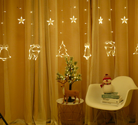 Guirlande lumineuse LED en forme d'étoile scintillante pour arbre de Noël, décoration de jardin, de chambre, de Noël, éclairage suspendu