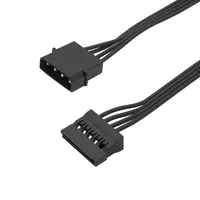 Molex – câble adaptateur de convertisseur d'alimentation SATA IDE 1 à 1/2, 4 broches mâle à 15 broches femelle, câble d'extension d'alimentation HDD SSD 22cm