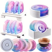 Dropshipping Shopify Moules en résine pour dessous de verre Moules en silicone avec support en forme d'octogone rond et carré