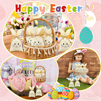 Sacs cadeaux de Pâques en gros, pochettes pour friandises, cadeaux de fête pour enfants, chasse aux œufs de Pâques, fournitures pour baby shower, friandises