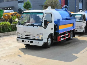 Camión de Limpieza de Alcantarillado HINO 1SUZU JP 4X2 de 5cbm 5000L, Camión de Succión de Aguas Residuales, Desatascador de Drenajes - Product Image 1