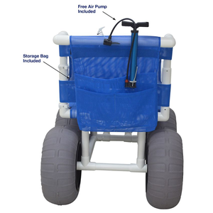 <b>Hot</b> Sale All Terrain Sand Beach <b>Wheelchair</b> Durable PVC Frame Large Balloon <b>Wheels</b> Chair - Product Image 1