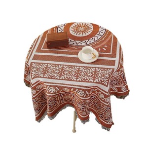 Tovaglia Vintage Geometrica in Cotone/Poliestere Tessuta a Mano, Logo Personalizzato, Copridivano Boho Jacquard Antipolvere - Product Image 5