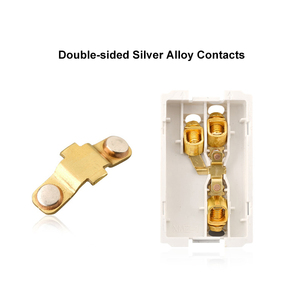 <span class=keywords><strong>Interrupteur</strong></span> mural électrique double en aluminium de type 146, norme britannique, <span class=keywords><strong>220V</strong></span> 13A <span class=keywords><strong>avec</strong></span> 2 prises AC - Product Image 6