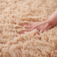 Tapis et carpettes doux en polyester de grande taille, modernes, fabriqués à la machine, de couleur unie, pour salon, chambre à coucher, utilisation en voiture